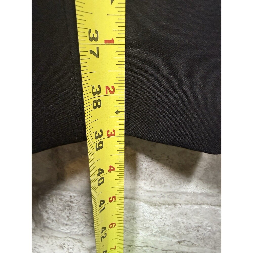 Calvin Klein Black Sheath Dress Sz 10 Sleeveless Mock Neck Faux Wrap Career Work - Picture 11 of 12